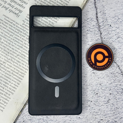 Google Pixel 7A - Elegant Magnetic Grainy Leather Anti-Fingerprint Case