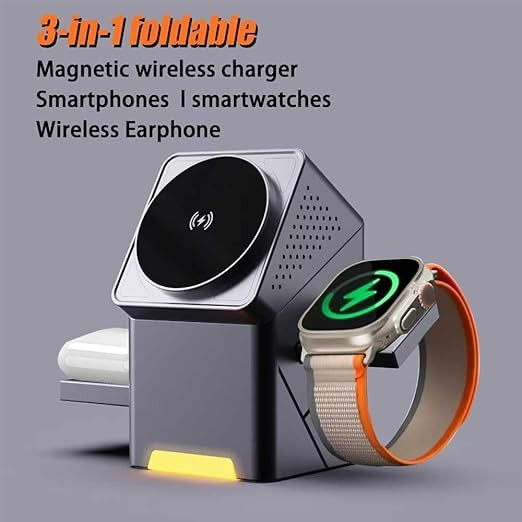 New Generation 3-in-1 Magnetic Pop-Up Wireless Charger
