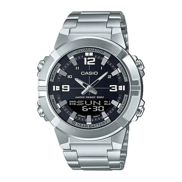 CASIO Analogue Digital Men's Stainless Steel Watch