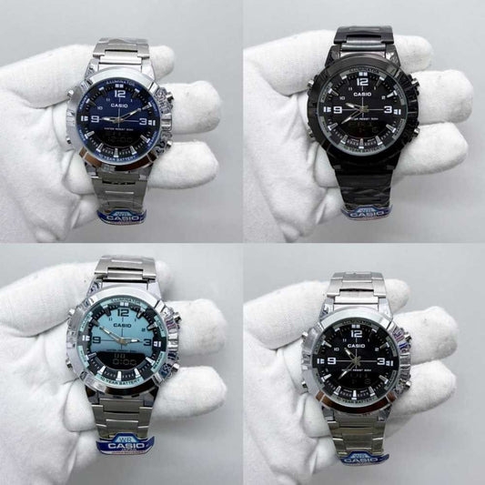 CASIO Analogue Digital Men's Stainless Steel Watch