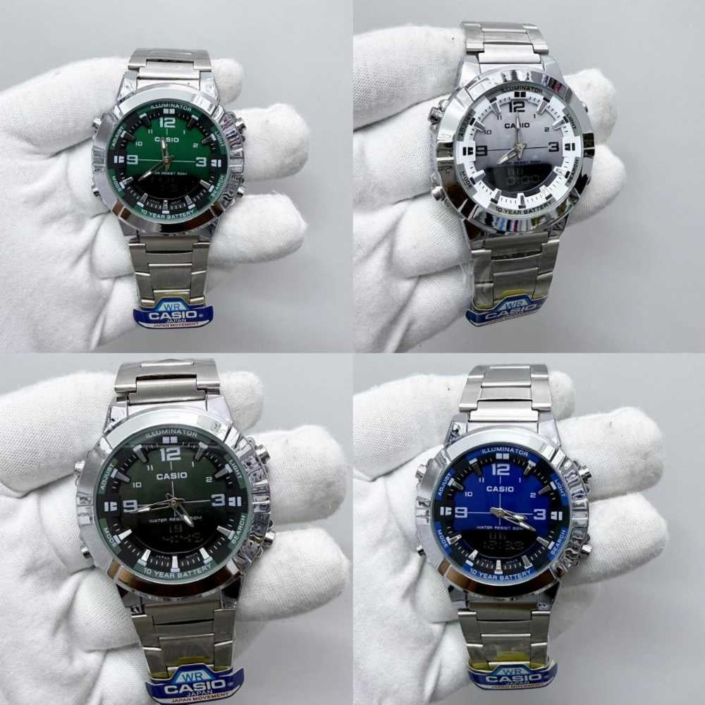 CASIO Analogue Digital Men's Stainless Steel Watch