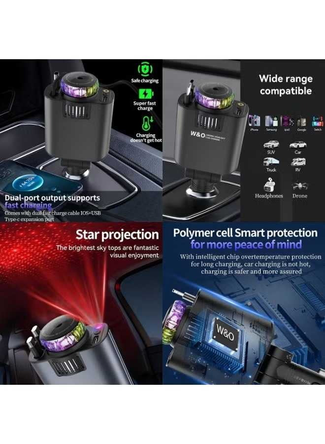 5-in-1 Car Charger with Star Light